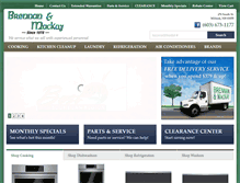 Tablet Screenshot of brennanandmackayappliances.com